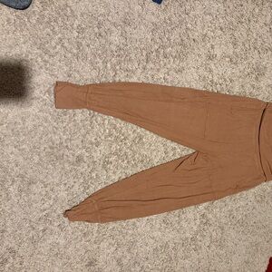 Aerie Light Brown Ribbed Fabric